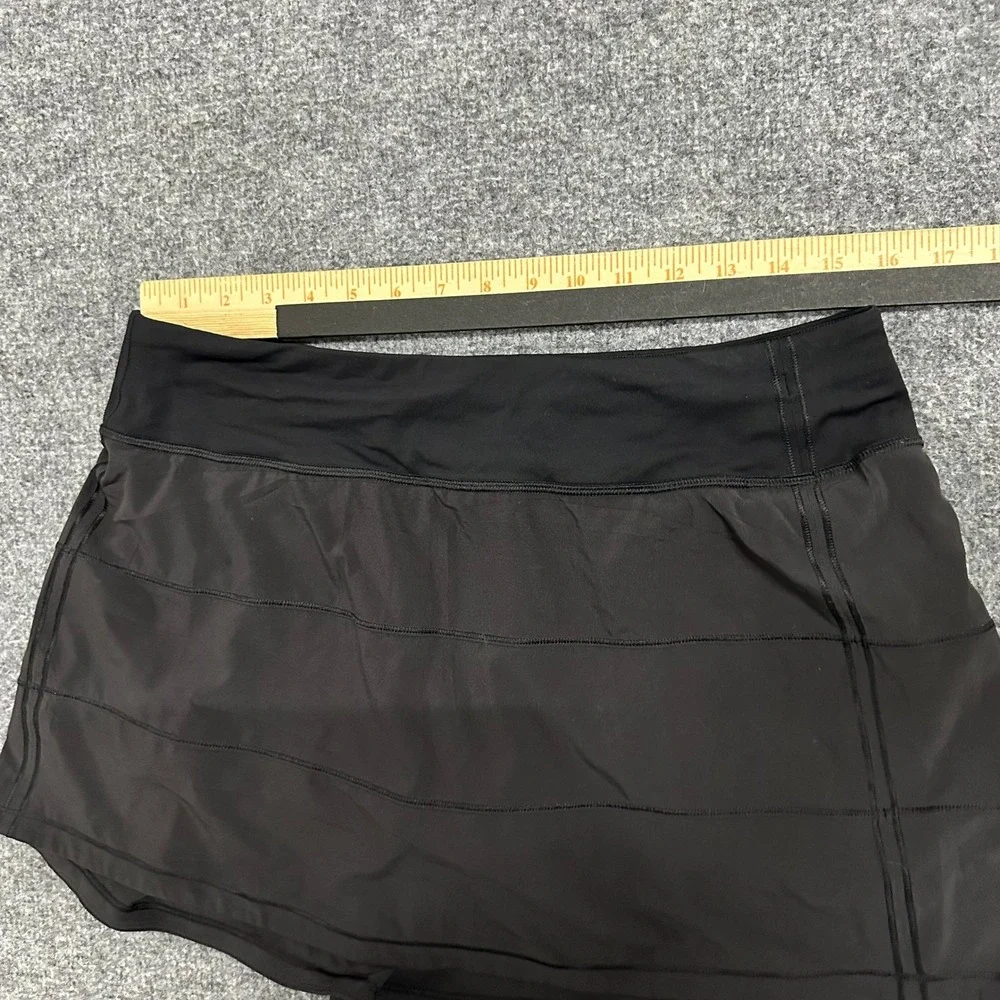 Lululemon Skort Womens Size 6 Black Pace Rival Tiered Athletic Tennis Golf Skirt